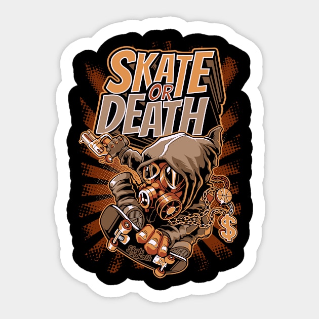 skate or death Sticker by yogaswara